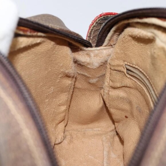 GUCCI GG Supreme Web Sherry Line Bag PVC Beige Gold 001 261 1086 Auth BA6005 - Picture 11 of 16